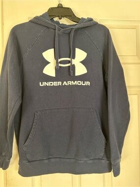 Under Armour Navy Hoodie with White Logo